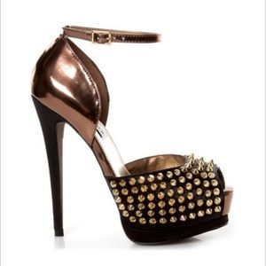Steve Madden S Studded Peep Toe Heels Platforms